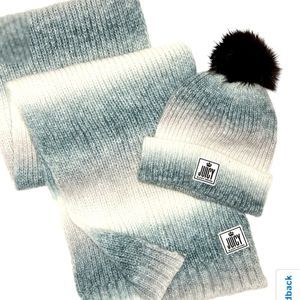 NWT JUICY by Juicy Couture Hat & Scarf Set Gray Ombré